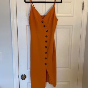 Mint Limit dark orange button down dress in Small.
